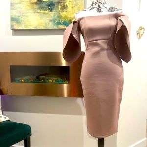 Mauve MIDI off the shoulder ASOS Dress